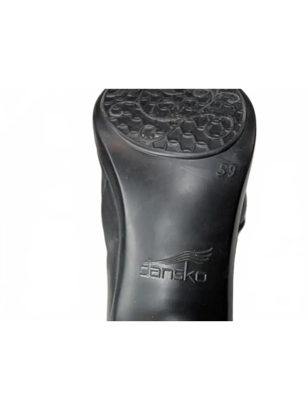 Dansko Black Leather Ankle Booties with Heel‎ Size 39